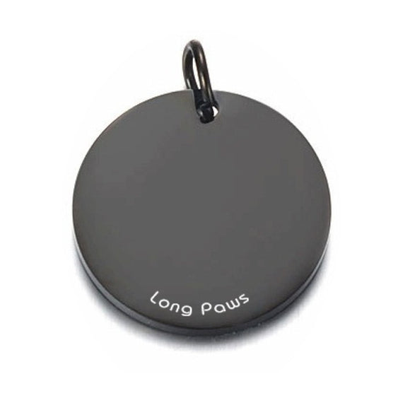 Titanium Dog Tag (25mm) in Black | Round