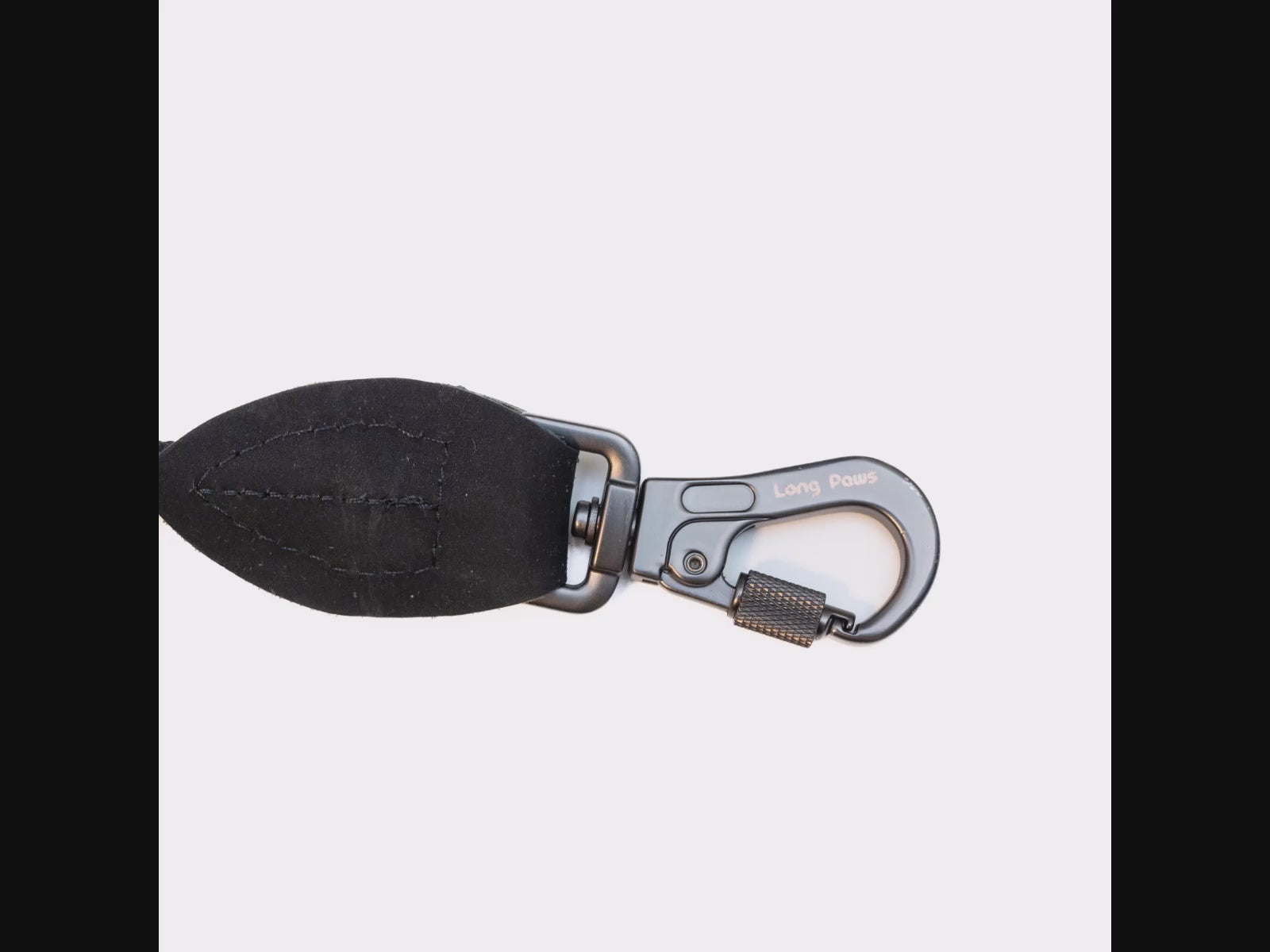 Comfort Rope Lead | SCREW Lock | Black with Orange Stripes | 48in / 120cm-3