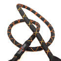 Comfort Rope Lead | SCREW Lock | Black with Orange Stripes | 48in / 120cm - Long Paws