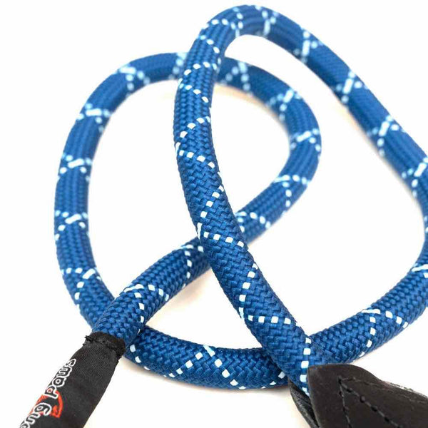 Comfort Rope Lead | SCREW Lock | Navy Blue | 48in / 120cm - Long Paws