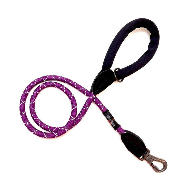 Comfort Rope Lead | SCREW Lock | Purple | 48in / 120cm - Long Paws