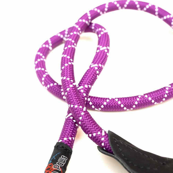 Comfort Rope Lead | SCREW Lock | Purple | 48in / 120cm - Long Paws
