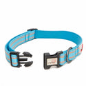 Long Paws Padded & Reflective Dog Collar, Light Blue