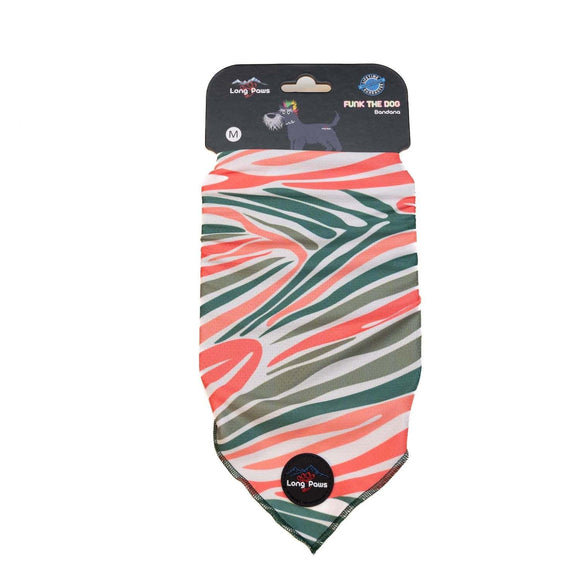 Funk The Dog Bandana | PinkGreen Zebra - Long Paws