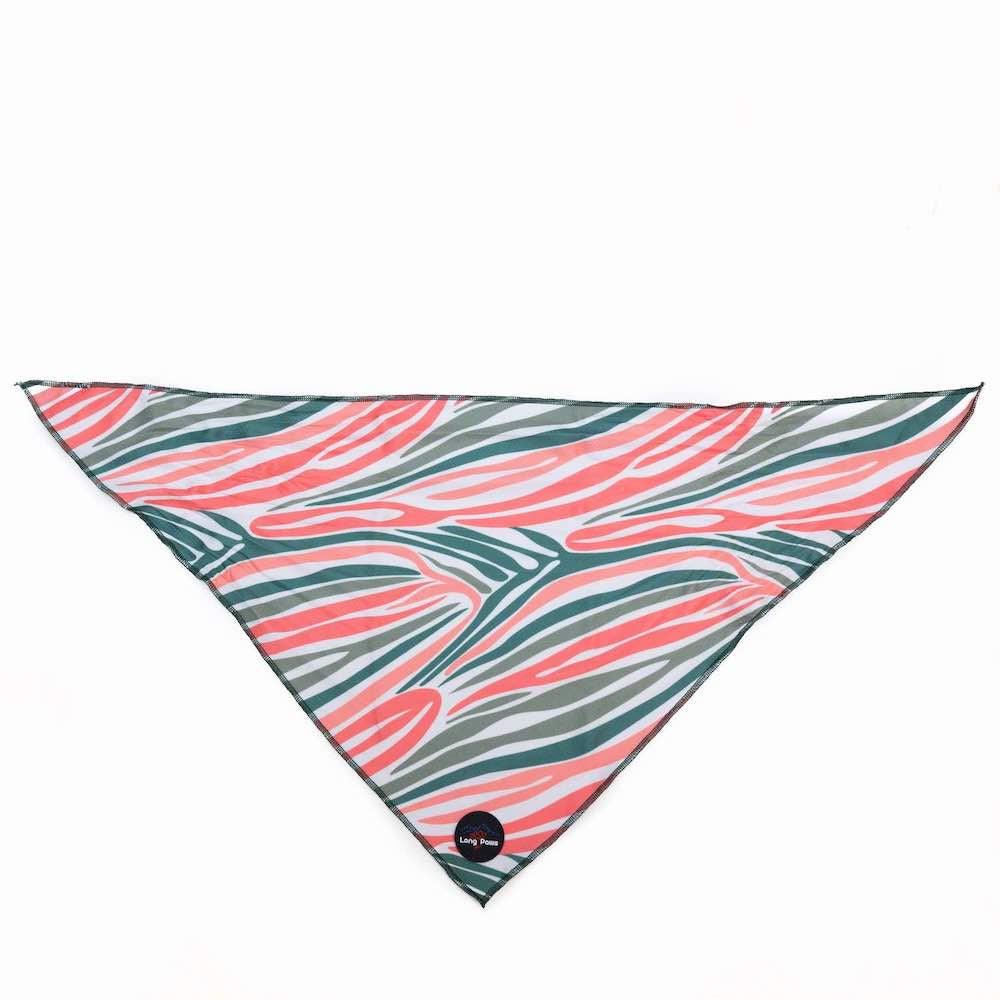 Funk The Dog Bandana | PinkGreen Zebra - Long Paws