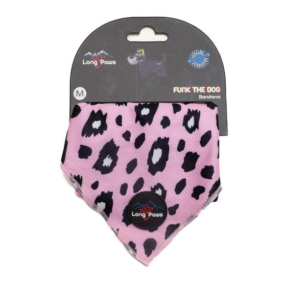 Funk The Dog Bandana | Pink Leopard - Long Paws