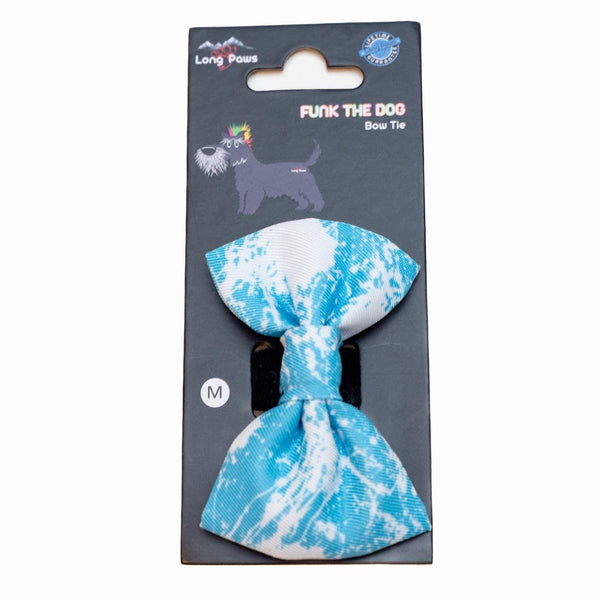 Funk The Dog Bow Tie | Blue Tie Dye - Long Paws