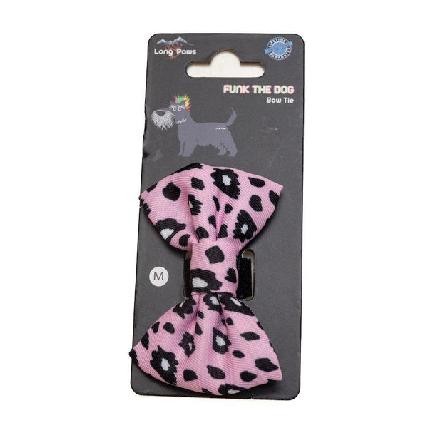 Funk The Dog Bow Tie | Pink Leopard - Long Paws
