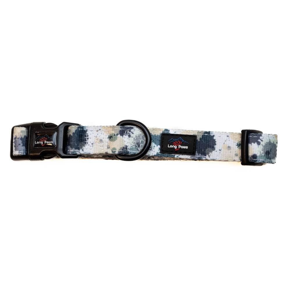 Funk the Dog Collar | Paint Splodge Grey - Long Paws