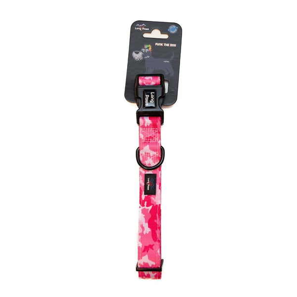 Funk The Dog Collar | Pink Camo - Long Paws