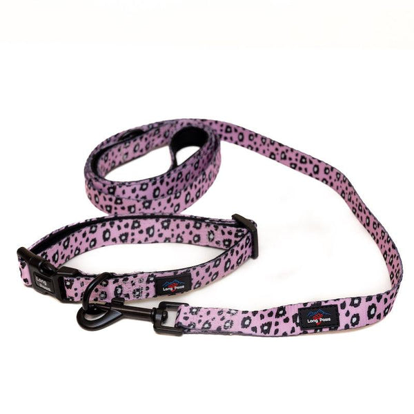 Funk The Dog Lead | Pink Leopard - Long Paws