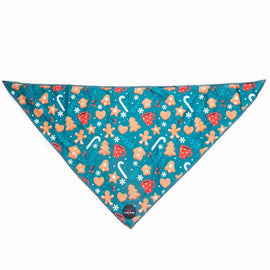 Funk The Dog Christmas Bandana | Green Ginger Bread - 0