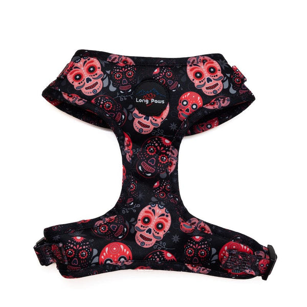 Funk The Dog Harness | Day Of The Dead in Red & Pink