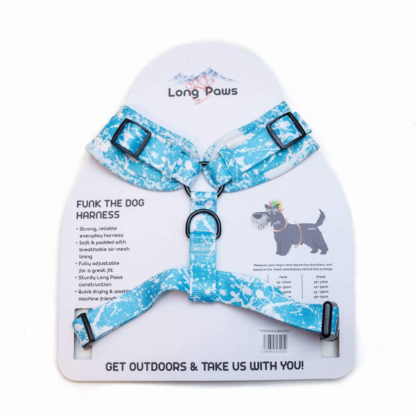 Funk The Dog Harness | Blue Tie Dye - Long Paws