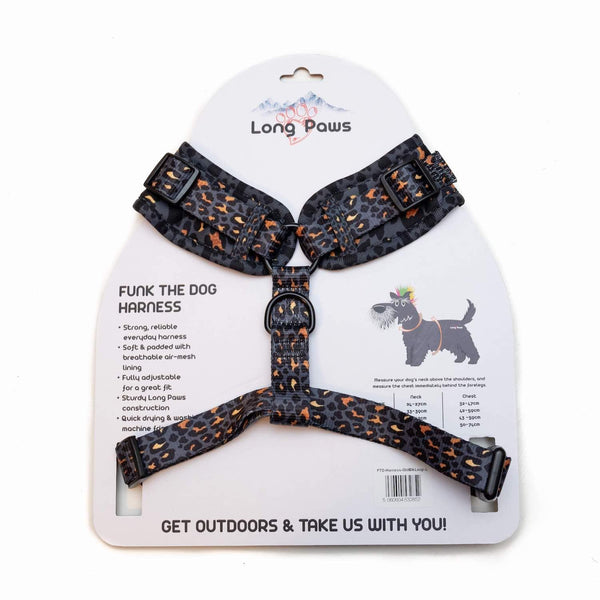 Funk The Dog Harness | GoldBlack Leopard - Long Paws