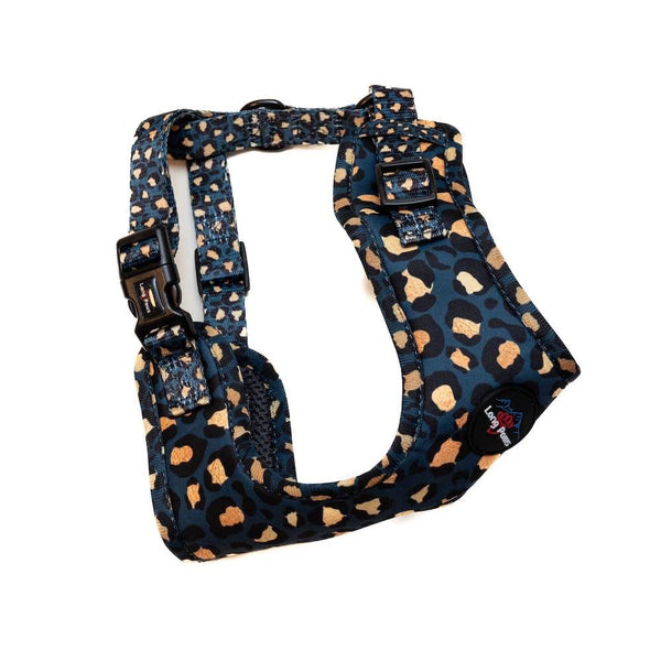 Funk the Dog Harness & Lead Set | Leopard Green & Gold