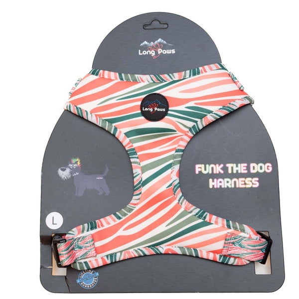 Funk The Dog Harness | PinkGreen Zebra - Long Paws