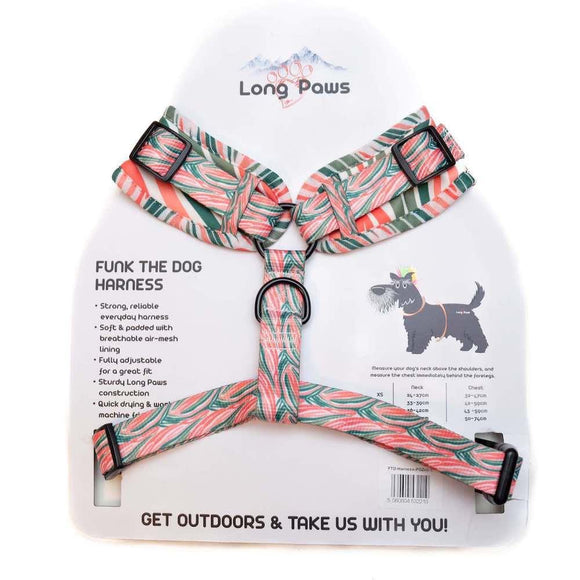 Funk The Dog Harness | PinkGreen Zebra - Long Paws