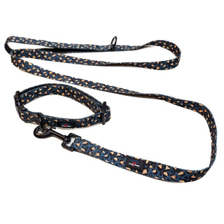 Funk the Dog Collar & Lead Set | Leopard Green & Gold