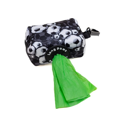 Funk The Dog Poo Bag Dispenser Pouch | Black & White Footballs - 0