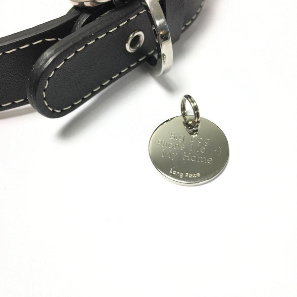 Classic Titanium Dog Tag (22mm) in Various Colours | Round - Long Paws