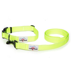 Neon Collar & Webbing Lead Set - Long Paws