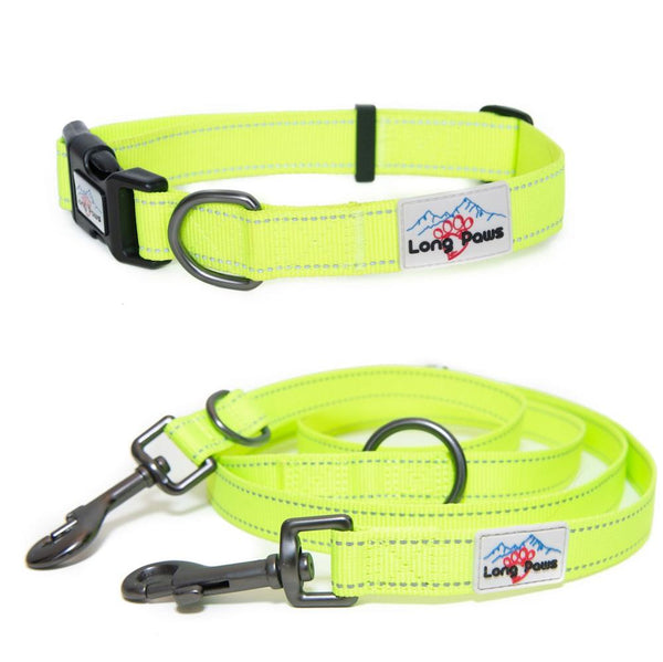 Neon Collar & Multi-function Training Lead Set - Long Paws