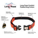 Comfort Dog Collar - Orange / Red - Long Paws