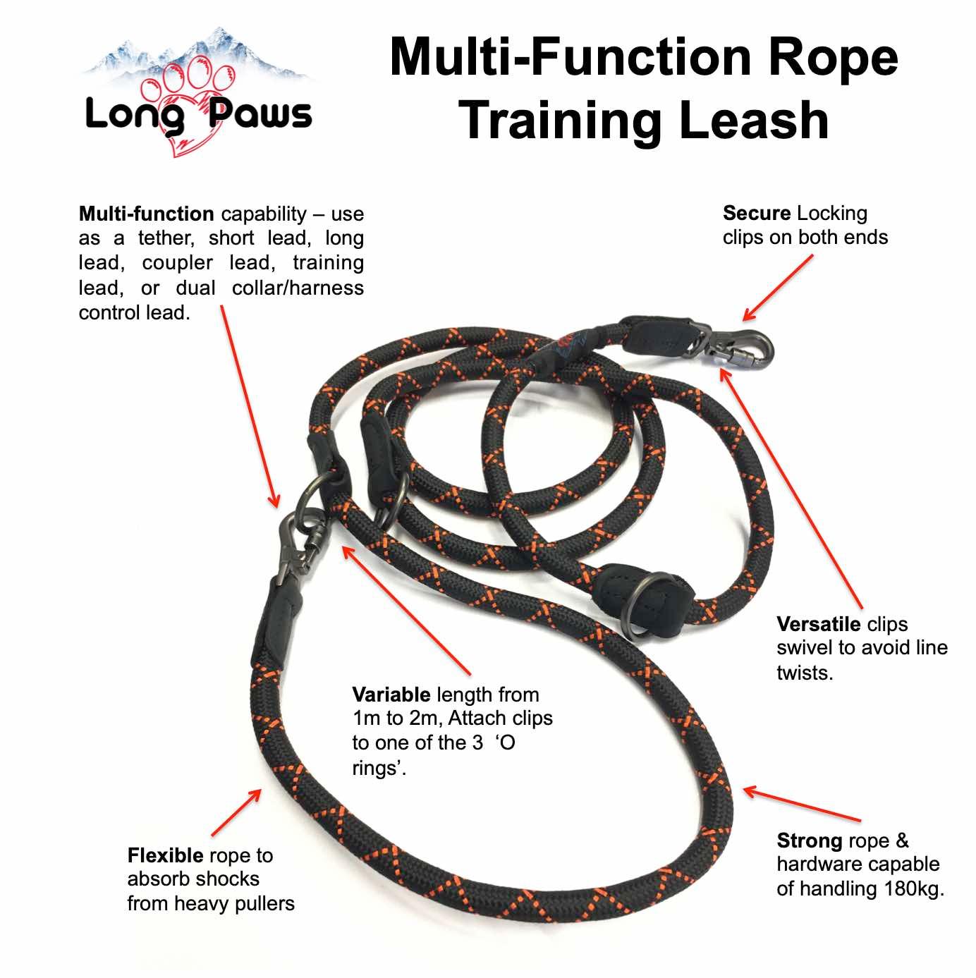 Buy Multi Function Rope Training Leash For Dog Online UK Long Paws
