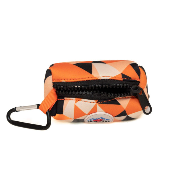 Long Paws Comfort Poo Bag Pouch-Black / Orange - Long Paws