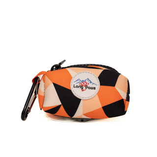 Long Paws Comfort Poo Bag Pouch-Black / Orange - Long Paws