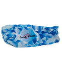 PupStretch Geo Dog Bandanas - Blue Geo - Long Paws