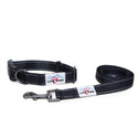 Reflective Dog Collar & Leash Set - Black - Long Paws