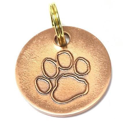 Antique Paws & Bone Dog Tags (22mm) - Long Paws