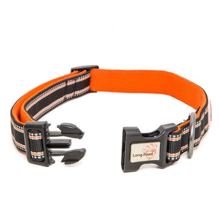 Long Paws Padded & Reflective Dog Collar, Black