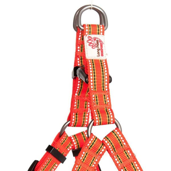 Comfort Step-in Dog Harness - Orange / Red - Long Paws